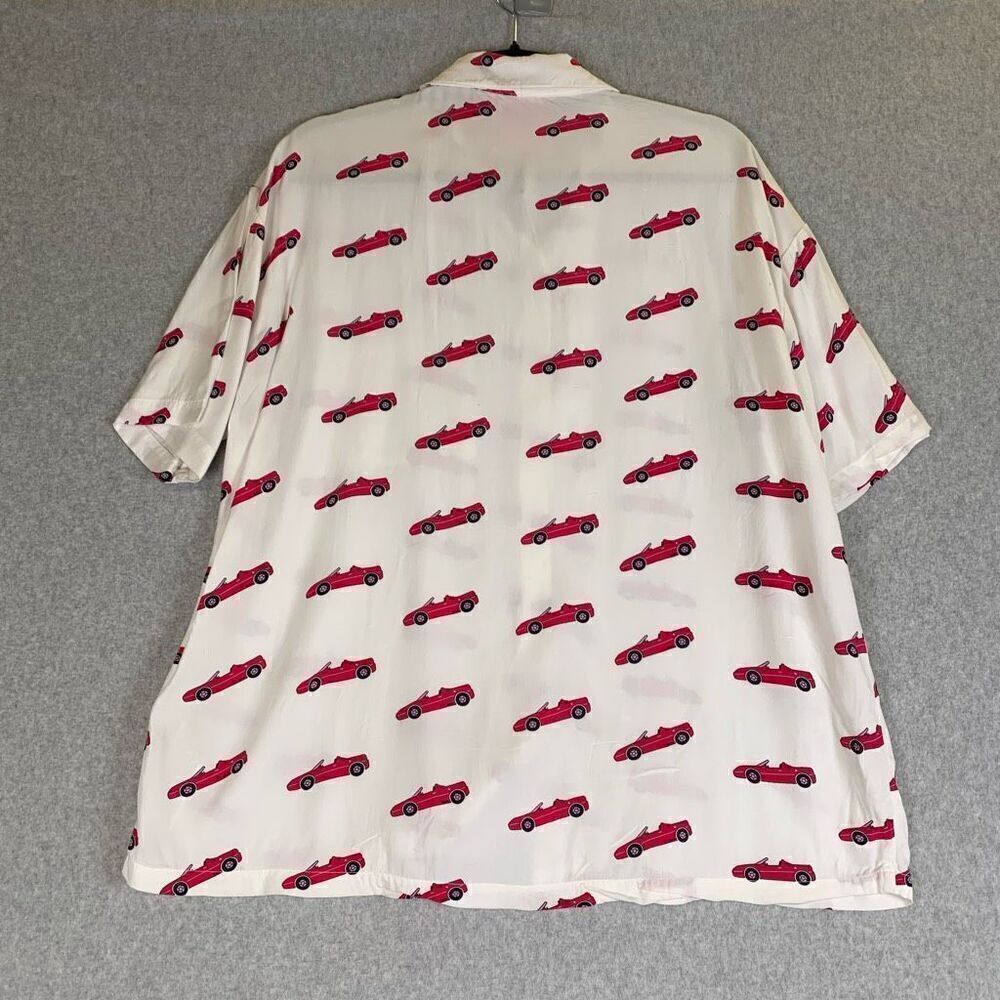 Barbie x forever 21 button front womens large shirt pink car short sleeve - Picture 6 of 8